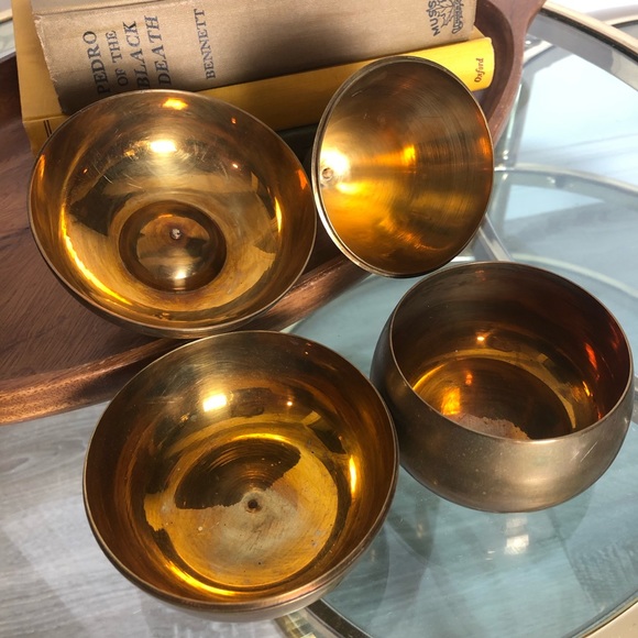 Vintage Brass Apple & Pear Trinket Dishes - Picture 6 of 8